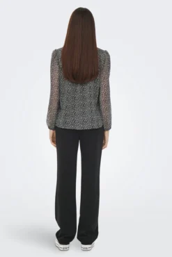 Blusa de gasa estampada