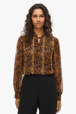 Blusa de gasa estampada