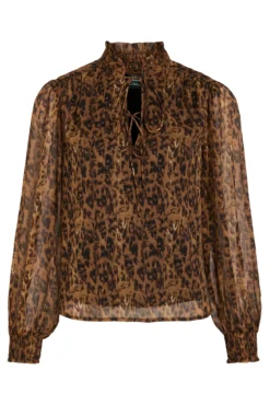 Blusa de gasa estampada