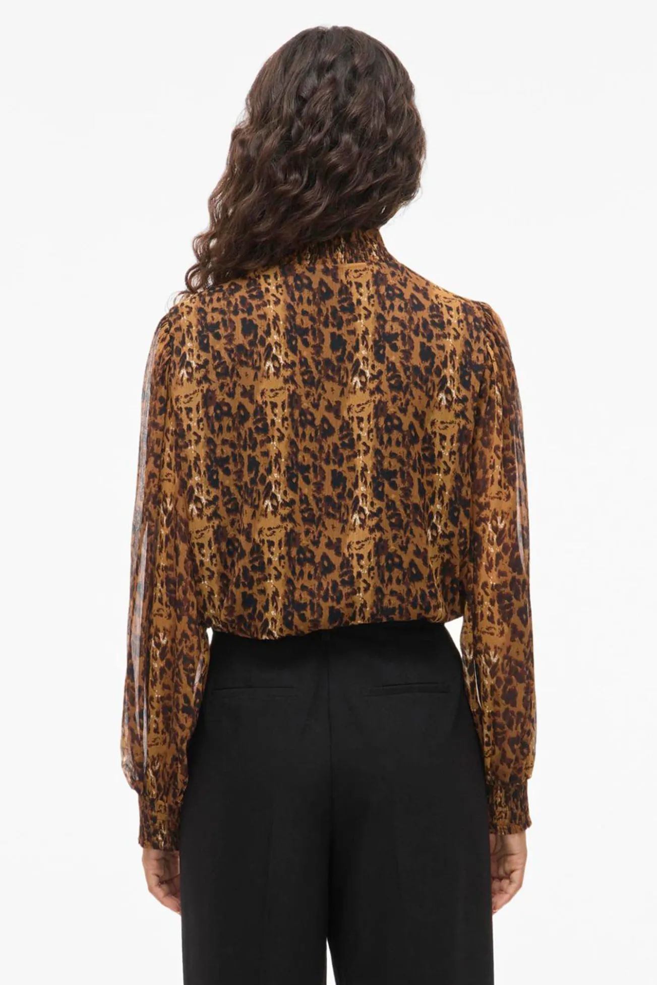 Blusa de gasa estampada