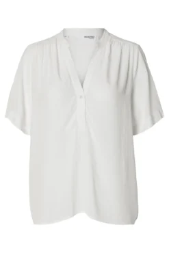 Blusa de manga corta confeccionada con Viscosa Ecovero.