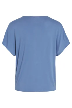 Blusa de manga corta satinada