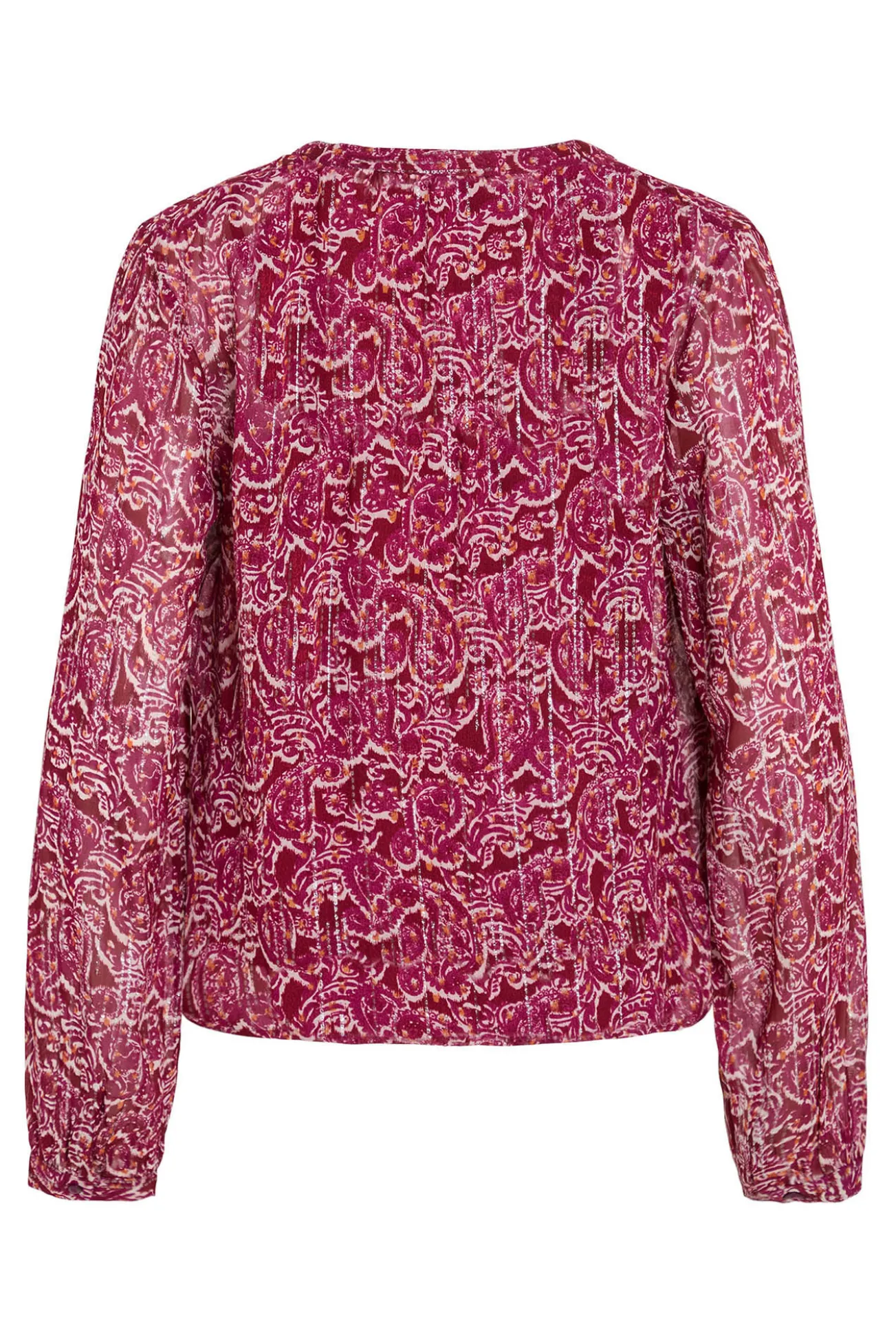 Blusa de manga larga estampada con lúrex