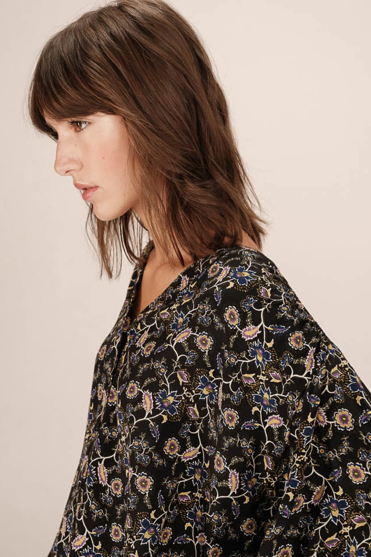 Blusa de manga larga estampada