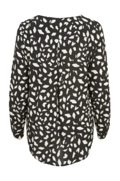 Blusa de mujer manga larga cuello pico