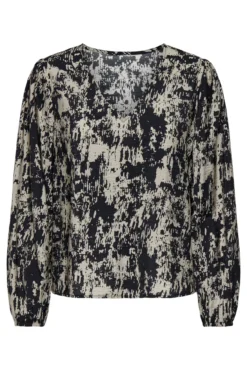 Blusa estampada de manga larga