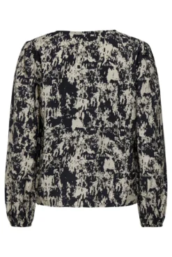 Blusa estampada de manga larga