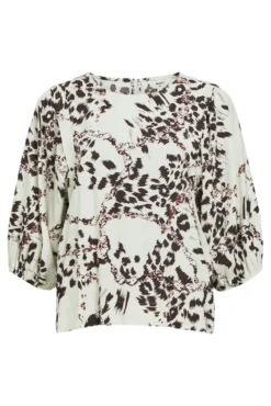 Blusa estampada manga 3/4