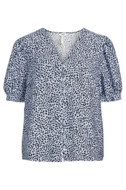 Blusa estampada manga abullonada