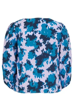 Blusa estampada manga larga curvy