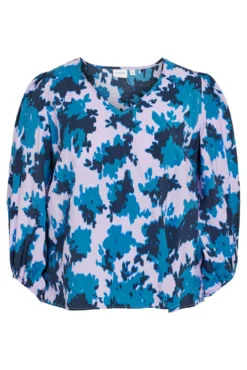 Blusa estampada manga larga curvy