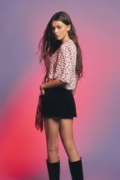 Blusa estampada nudo