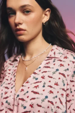 Blusa estampada nudo