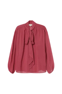 Blusa fluida con lazada