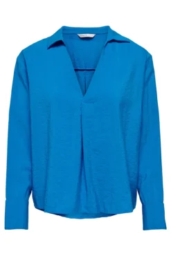 Blusa fluida cuello pico
