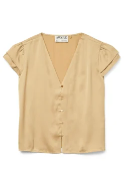 Blusa fluida manga corta