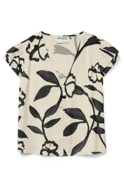 Blusa fluida manga corta