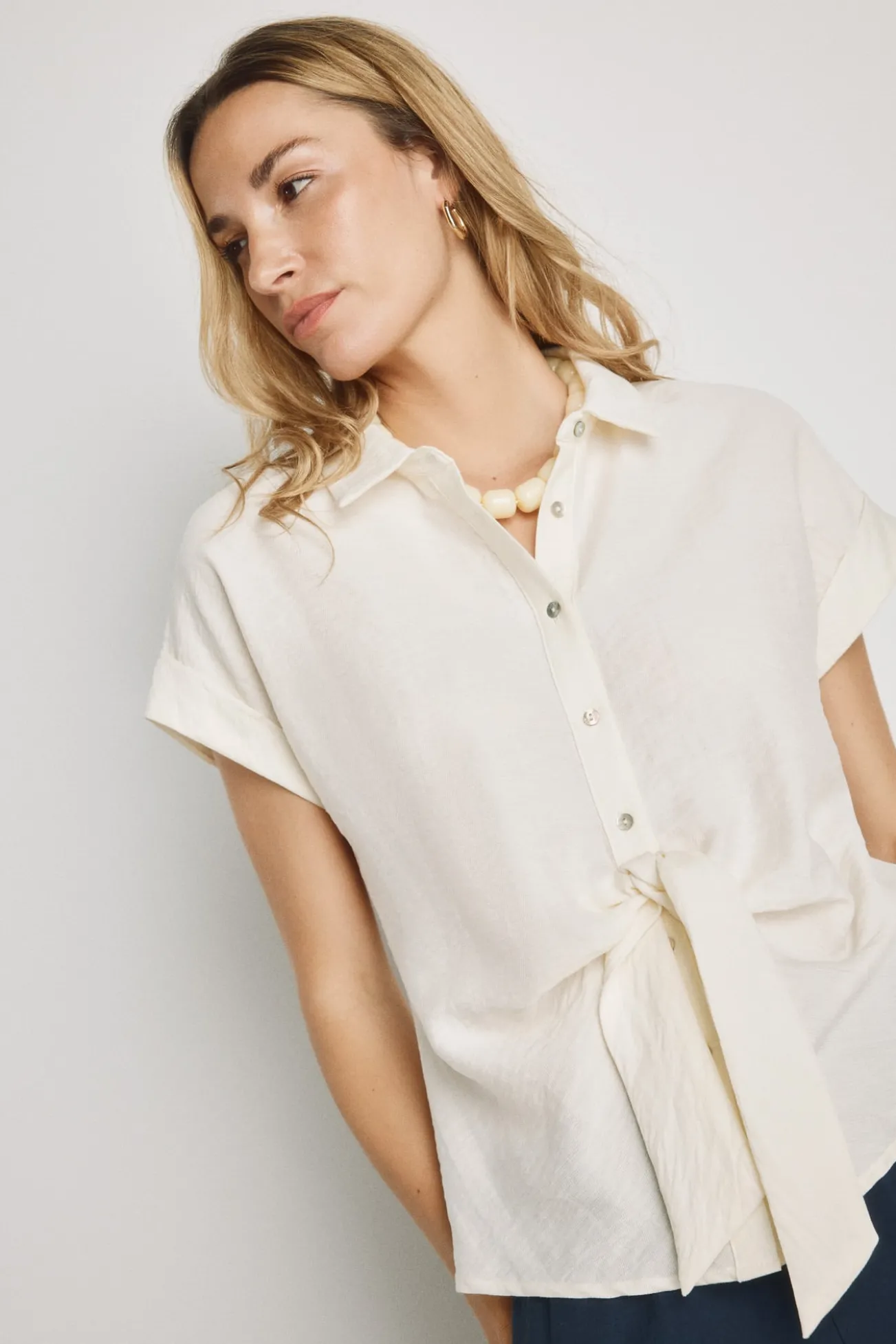 Blusa lisa manga corta