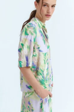 Blusa manga 2/4 con viscosa