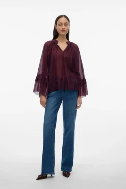Blusa manga de volantes