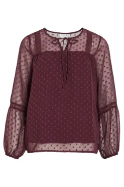 Blusa manga larga plumeti