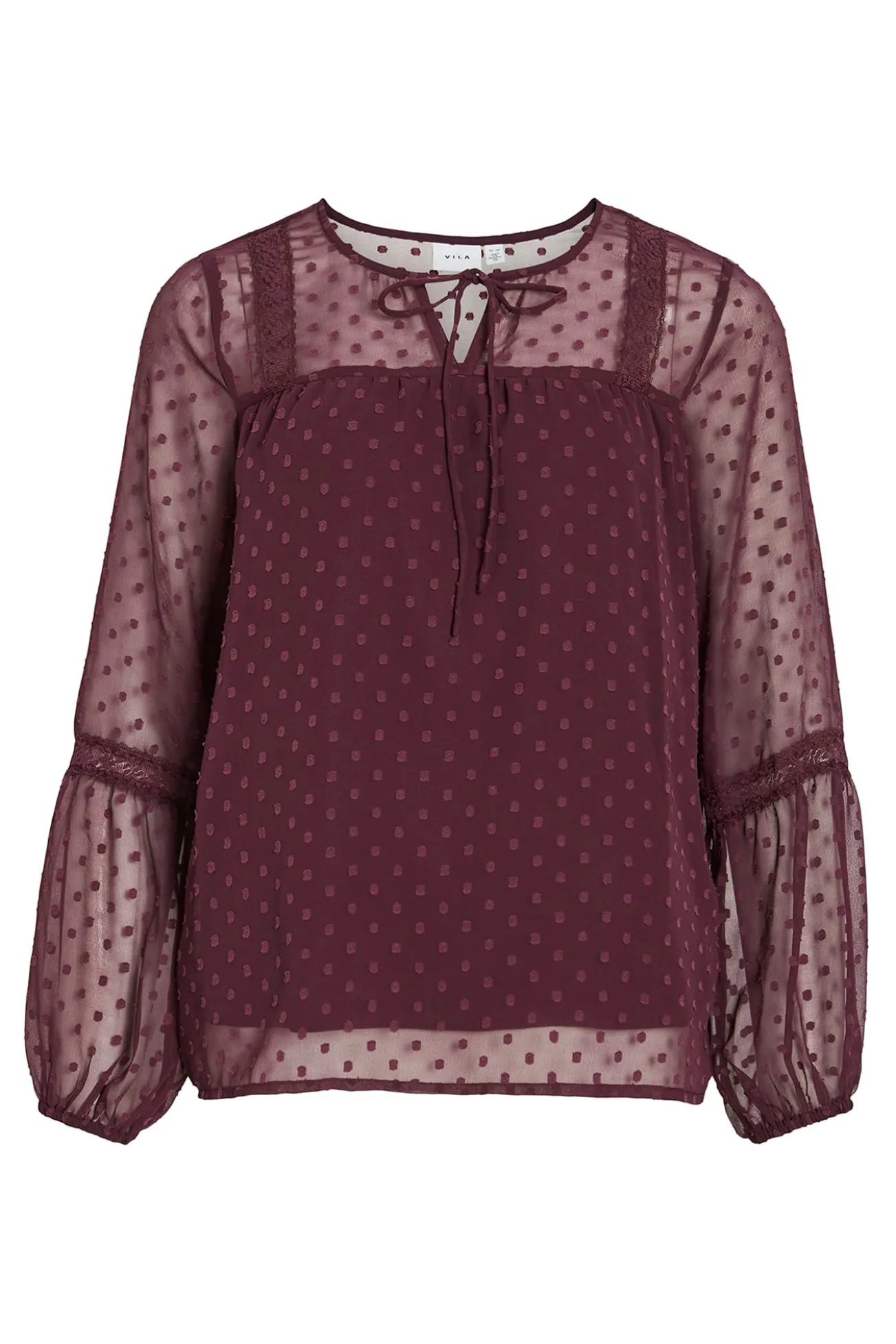 Blusa manga larga plumeti