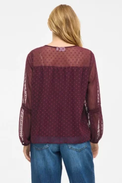 Blusa manga larga plumeti
