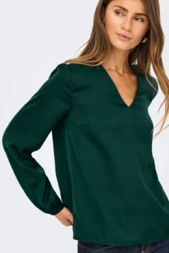 Blusa manga larga puño elástico