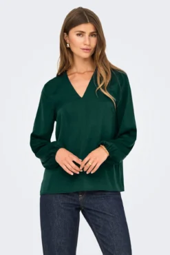 Blusa manga larga puño elástico