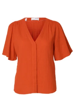 Blusa plumeti de manga corta 100% algodón.