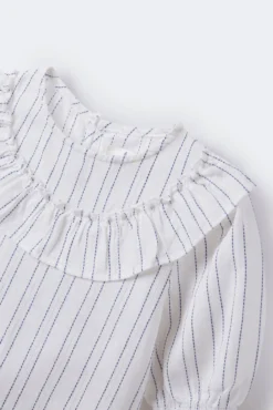 Blusa rayas lino niña