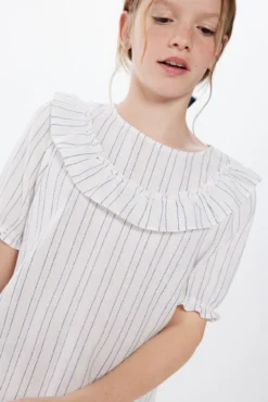 Blusa rayas lino niña