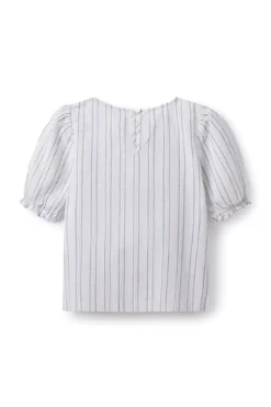 Blusa rayas lino niña
