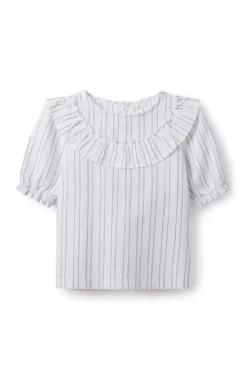 Blusa rayas lino niña