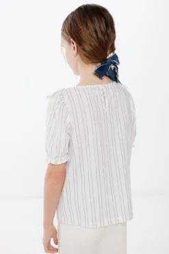 Blusa rayas lino niña