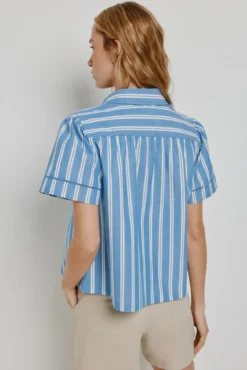 Blusa rayas manga corta