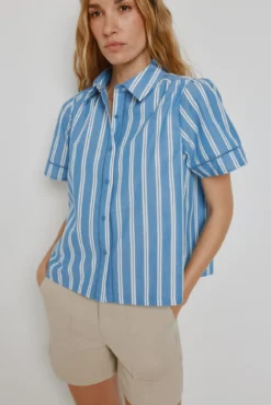 Blusa rayas manga corta