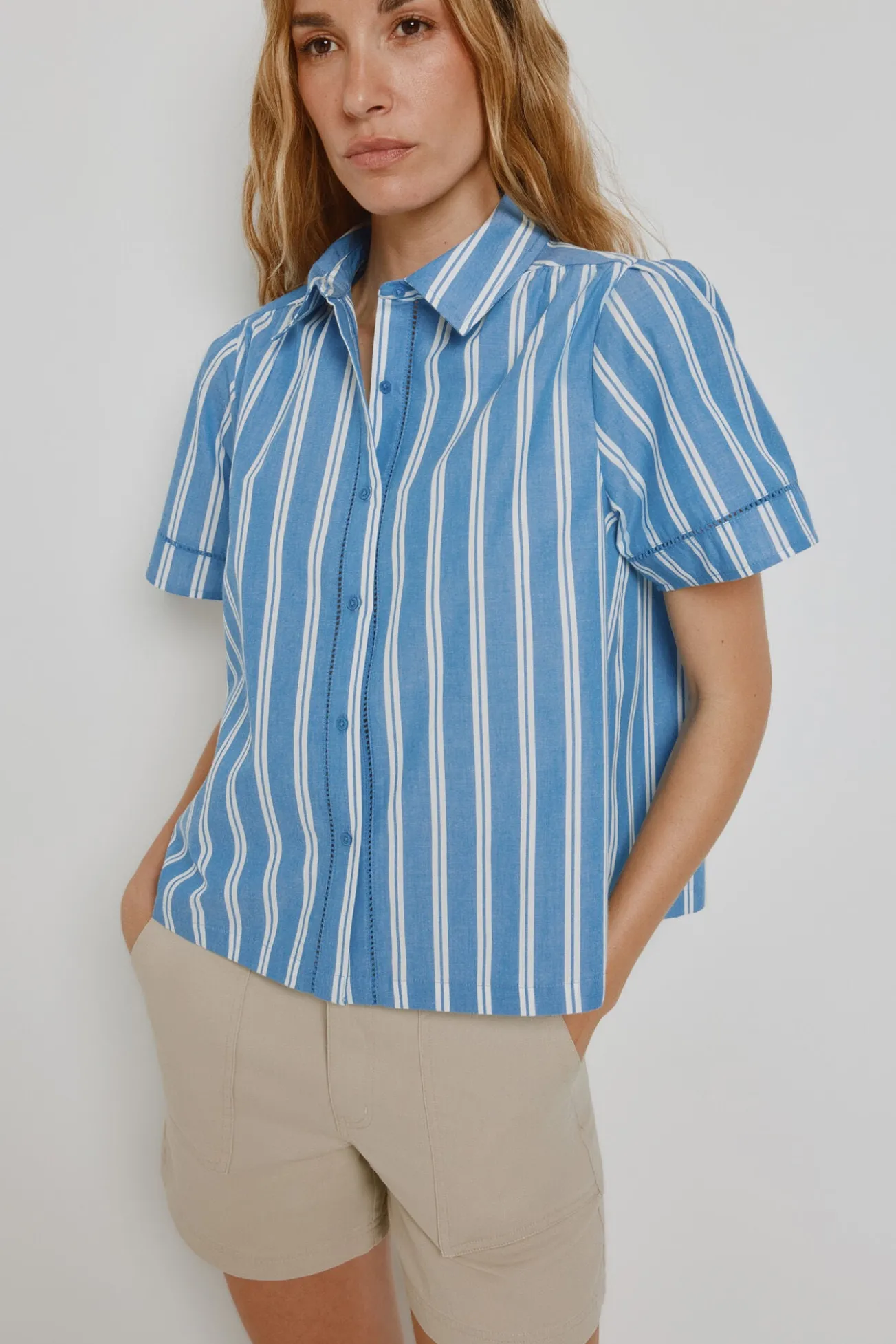 Blusa rayas manga corta