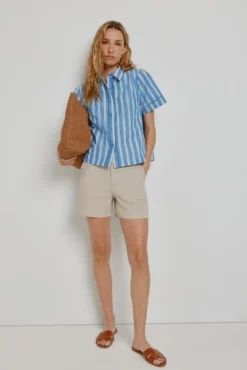 Blusa rayas manga corta