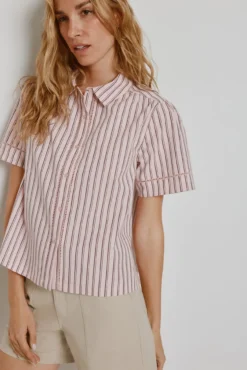 Blusa rayas manga corta