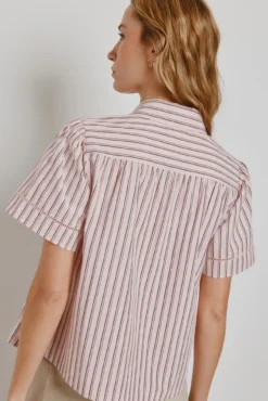 Blusa rayas manga corta