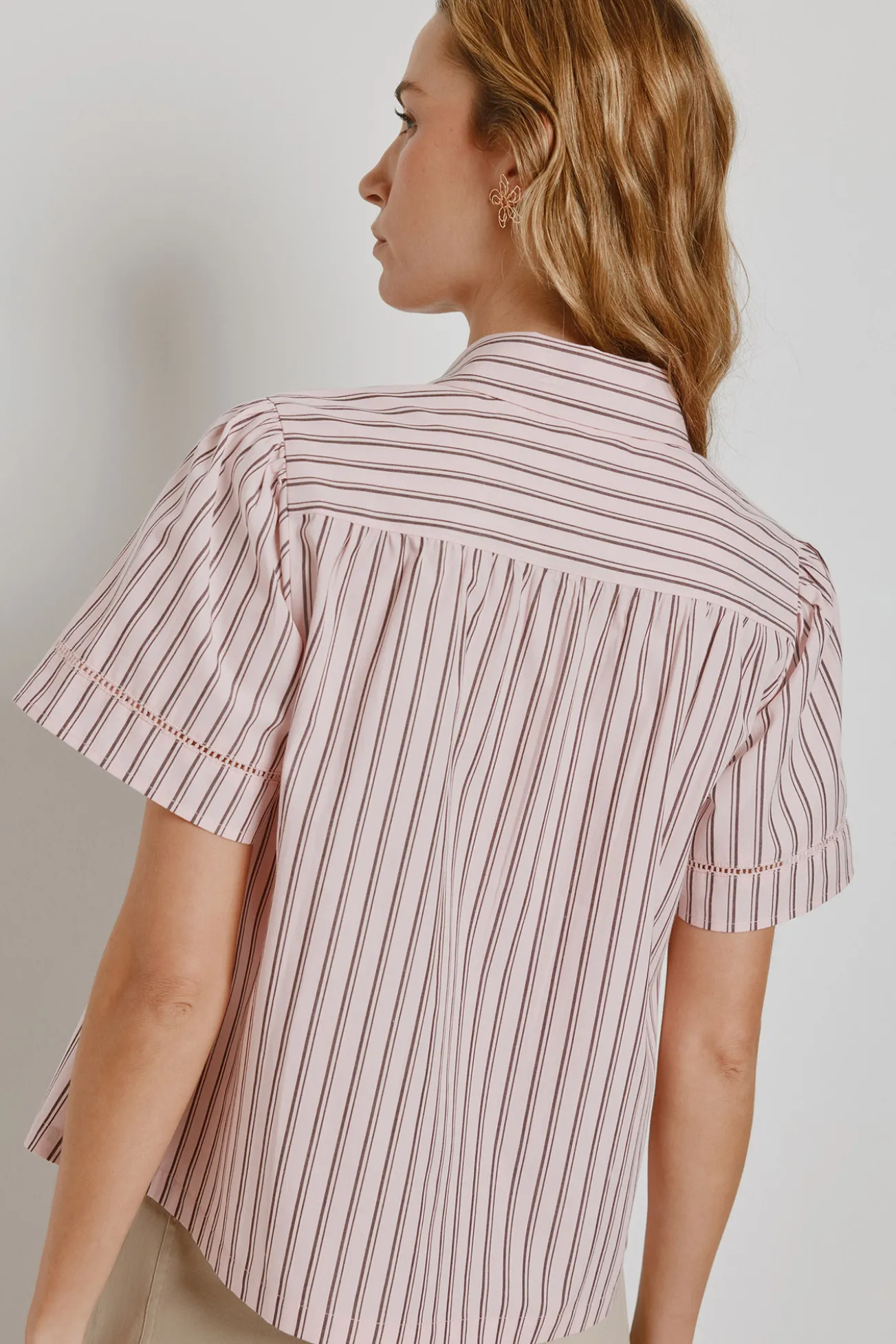 Blusa rayas manga corta