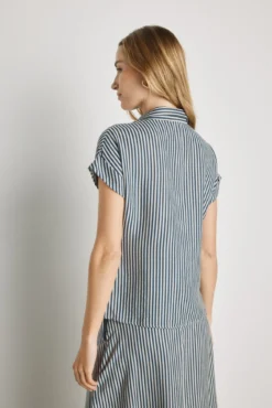 Blusa rayas manga corta