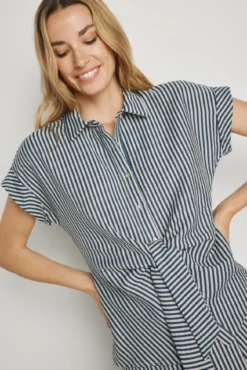 Blusa rayas manga corta