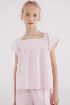 Blusa rayas oxford niña
