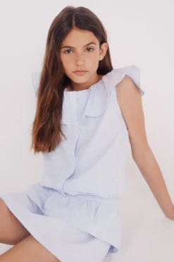 Blusa rayas oxford niña