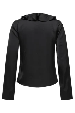 Blusa satinada con volante