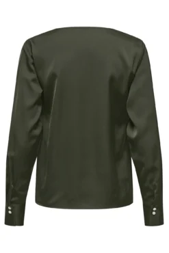 Blusa satinada manga larga
