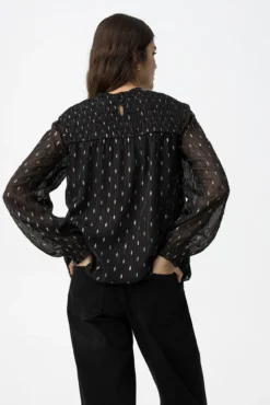 Blusa Semitransparente Drapead