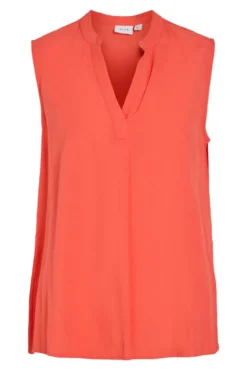 Blusa sin mangas cuello mao de viscosa